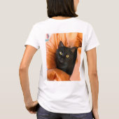 Schattige Zwarte Kat T-shirt (Achterkant)