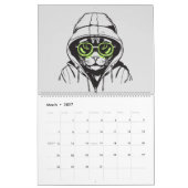 schattige zwarte katten kalender (Mar 2027)