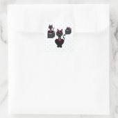 Schattige zwarte katten vierkante sticker (Tas)