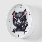 Schattige zwarte Kawaii-kat (Hoek)