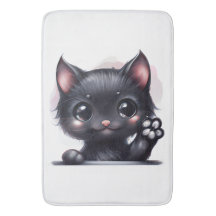 Schattige zwarte Kawaii-kat