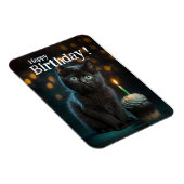 Schattige zwarte Kitten Birthday, Magneet (Rechterzijde)