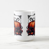 Schattige zwarte kitten met pompoenen koffiemok (Center)