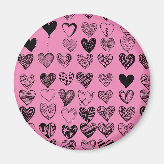 Schattige zwarte kraaktekening magneet (Voorkant)