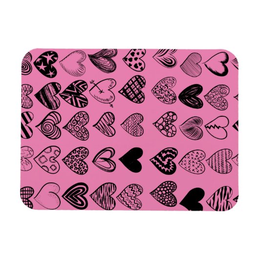 Schattige zwarte kraaktekening magneet (Horizontaal)