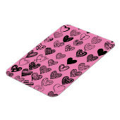 Schattige zwarte kraaktekening magneet (Linkerzijde)