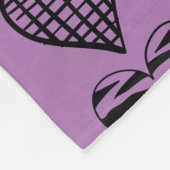 Schattige zwarte kraaktekening van het hart fleece deken (Hoek)