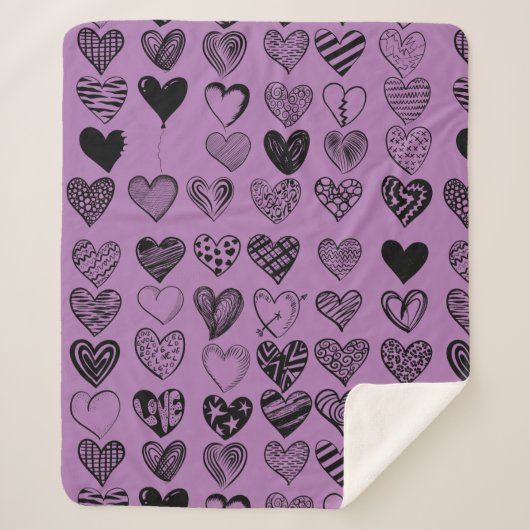 Schattige zwarte krabbel Teken Sherpa Blank Deken (Voorkant)