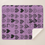 Schattige zwarte krabbel Teken Sherpa Blank Deken (Voorkant (horizontaal))