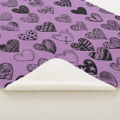 Schattige zwarte krabbel Teken Sherpa Blank Sherpa Deken (3/4)