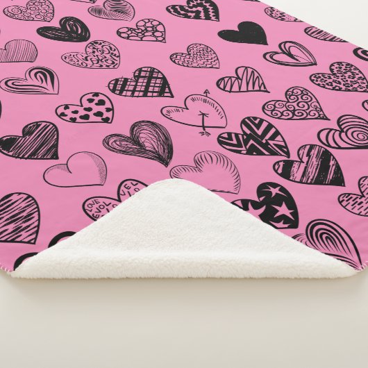 Schattige zwarte krabbel Teken Sherpa Blank Sherpa Deken (3/4)