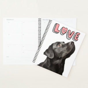 Schattige Zwarte Lab Puppy Hond Liefde Labrador R Planner