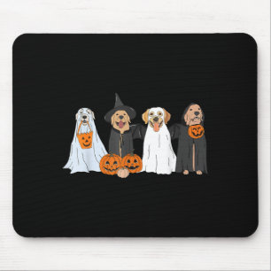 Schattige Zwarte Labrador Hond Halloween Geesten H Muismat