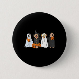 Schattige Zwarte Labrador Hond Halloween Geesten H Ronde Button 5,7 Cm