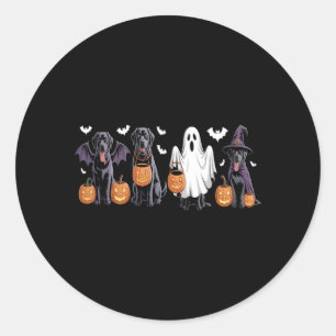 Schattige Zwarte Labrador Hond Halloween Pompoen L Ronde Sticker