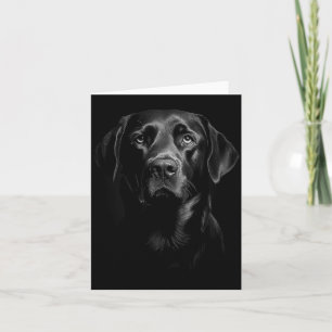 Schattige Zwarte Labrador Retriever Puppy Hondenge Kaart