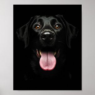 Schattige Zwarte Labrador Retriever Puppy Hondenge Poster