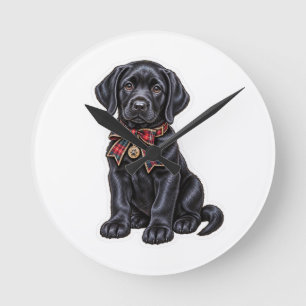 Schattige zwarte Labrador Retriever-vakantie zakho Ronde Klok