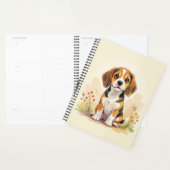 Schattige zwarte, lichtbruine en witte driekleurig planner (Display)