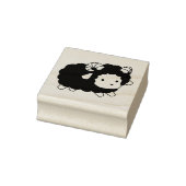 Schattige Zwarte Schaap Ram Rubberstempel (Stempel)