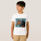 schattige zwarte schotel - kastanjebruine fokkerij t-shirt (Voorkant volledig)