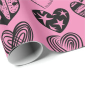 Schattige zwarte snijwigwand voor het hart van de  cadeaupapier (Rol Hoek)