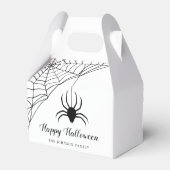 Schattige Zwarte Spin Halloween Bedankdoosjes (Achterkant)