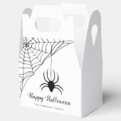 Schattige Zwarte Spin Halloween Bedankdoosjes (Geopend)