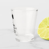 Schattige zwarte strik smoking bruidsjonker bruilo shot glas (Rechts)