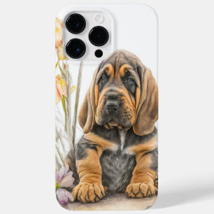 SCHATTIGE ZWARTE TAN BLOODHOUND PUPPY DOG Case-Mate iPhone 14 PRO MAX HOESJE