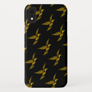 Schattige zwarte vintage gouden adelaar patronen Case-Mate iPhone case