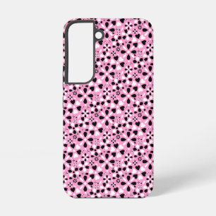Schattige zwarte witte bloemen samsung galaxy hoesje