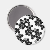 Schattige zwarte witte hexadecimale datapatronen magneet (Voorkant / Achterkant)
