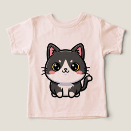 Schattige Zwarte Witte Kawaii Kitten