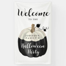 Schattige Zwarte & Witte Pompoen Halloween Feest V