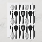 Schattige Zwarte Witte Potluck Bruidsdouche Kaart (Achterkant)