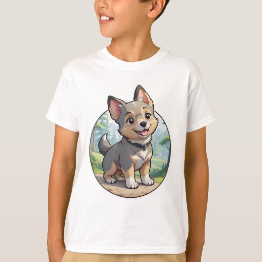 Schattige Zweeds Vallhund Cartoon Dog Shirt (Voorkant)