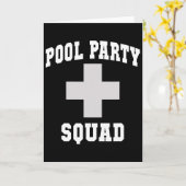 Schattige Zwembad Feest Squad Vader Cruise Zwemmen Kaart (Gele Bloem)