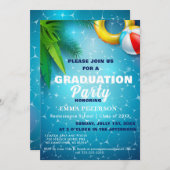 Schattige Zwembad Party, Zwemmen Afstuderen cadeau Kaart (Voorkant / Achterkant)