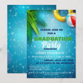 Schattige Zwembad Party, Zwemmen Afstuderen cadeau Kaart (Voorkant / Achterkant)