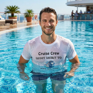 Schattige zwembadcruise 'Hoogstwaarschijnlijk Teal Tri-Blend Shirt