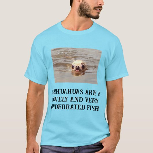 Schattige Zwemhond T-shirt (Voorkant)