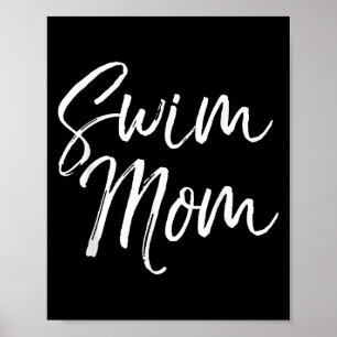 Schattige Zwemmende Moeder Moederdag Cadeau Voor Z Poster