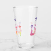Schattige Zwirly Silhouette Katten Glas (Links)