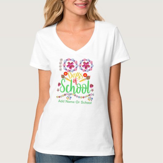 Schattigee 100 dagen school t-shirt (Voorkant)