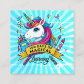 Schattigee 100 dagen van de School Magische Leren  Informatiekaartje (Voorkant)