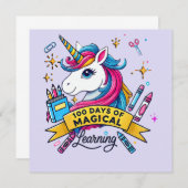 Schattigee 100 dagen van de School Magische Leren Kaart (Voorkant / Achterkant)