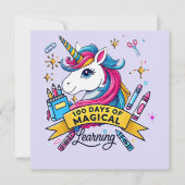 Schattigee 100 dagen van de School Magische Leren Kaart (Voorkant)