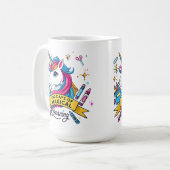 Schattigee 100 dagen van de School Magische Leren  Koffiemok (Voorkant links)