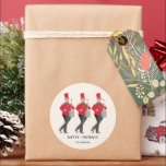 Schattigee 12 dagen van Christmas Classic Illustra Ronde Sticker<br><div class="desc">Schattige klassieker Kinderen kinder 12 dagen kerstillustratie hand geschilderd door Caroline Bonne Müller met 12 drummers drummen.</div>
